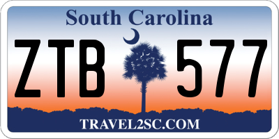 SC license plate ZTB577