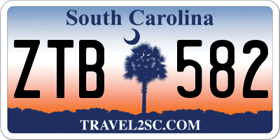 SC license plate ZTB582