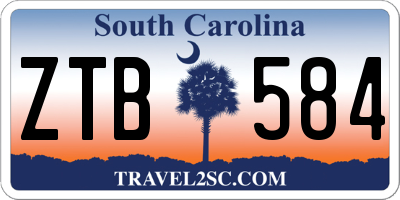 SC license plate ZTB584