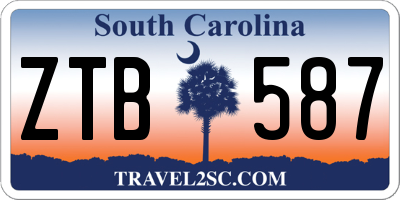 SC license plate ZTB587