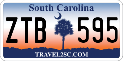 SC license plate ZTB595