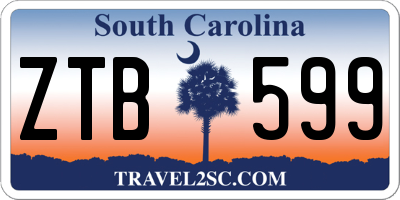 SC license plate ZTB599