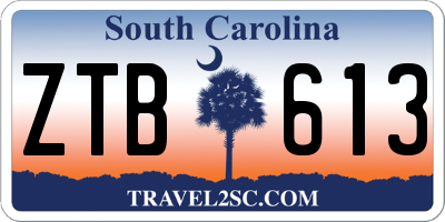 SC license plate ZTB613