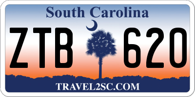 SC license plate ZTB620