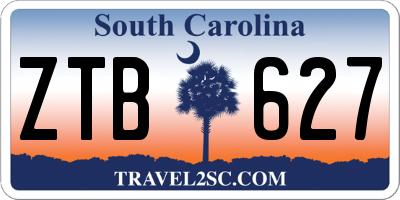SC license plate ZTB627