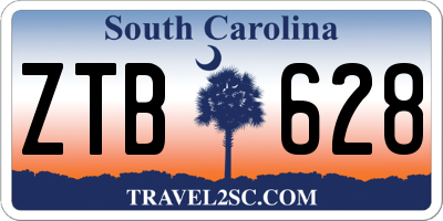 SC license plate ZTB628