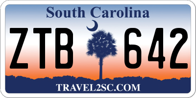 SC license plate ZTB642