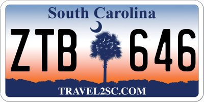 SC license plate ZTB646