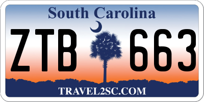 SC license plate ZTB663