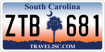 SC license plate ZTB681