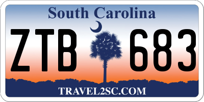 SC license plate ZTB683