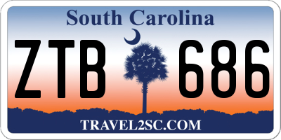 SC license plate ZTB686