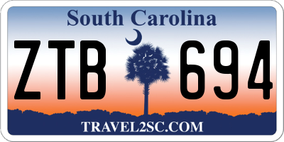 SC license plate ZTB694
