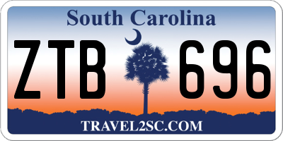 SC license plate ZTB696