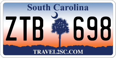 SC license plate ZTB698