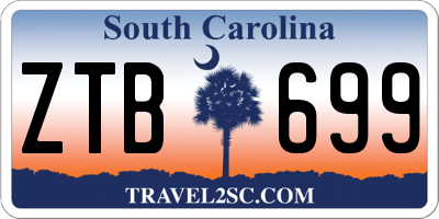 SC license plate ZTB699