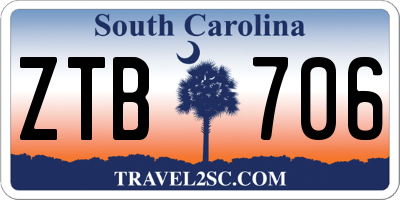 SC license plate ZTB706