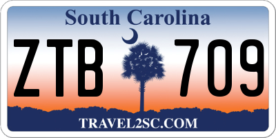 SC license plate ZTB709