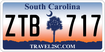 SC license plate ZTB717