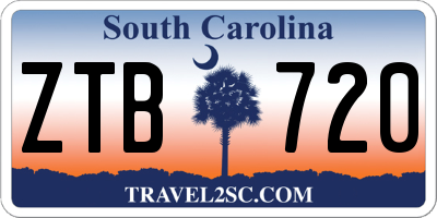 SC license plate ZTB720