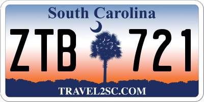 SC license plate ZTB721