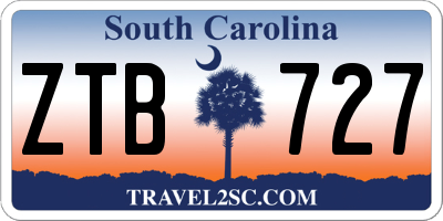 SC license plate ZTB727