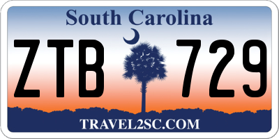 SC license plate ZTB729