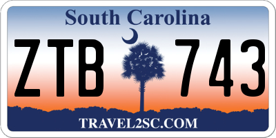 SC license plate ZTB743