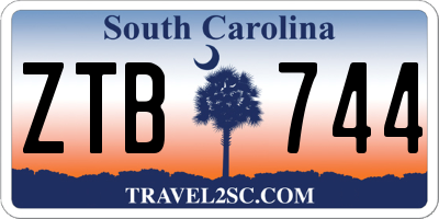 SC license plate ZTB744