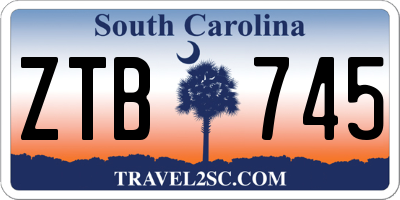 SC license plate ZTB745