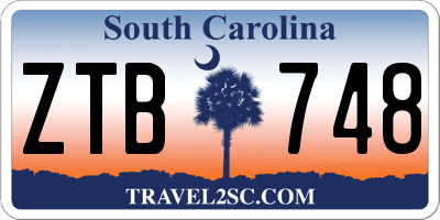 SC license plate ZTB748