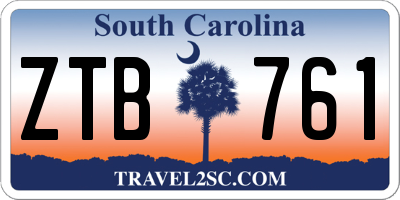 SC license plate ZTB761