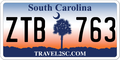 SC license plate ZTB763