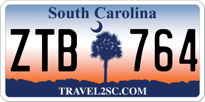 SC license plate ZTB764
