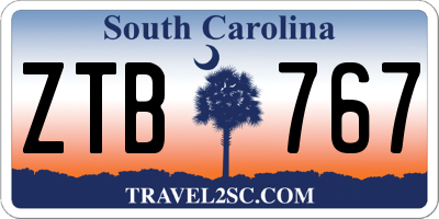 SC license plate ZTB767