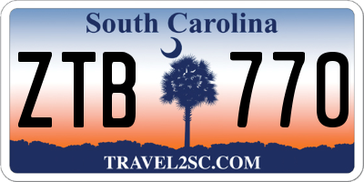 SC license plate ZTB770