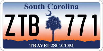 SC license plate ZTB771