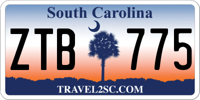 SC license plate ZTB775