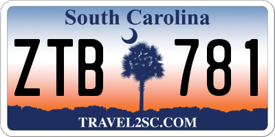 SC license plate ZTB781