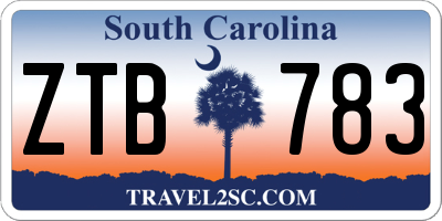 SC license plate ZTB783