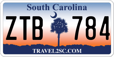 SC license plate ZTB784