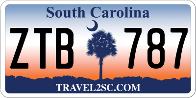SC license plate ZTB787