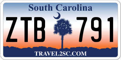 SC license plate ZTB791
