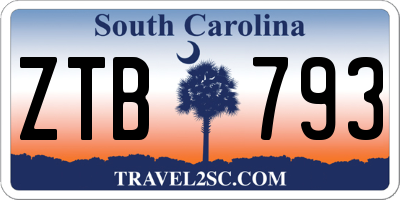 SC license plate ZTB793