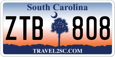 SC license plate ZTB808