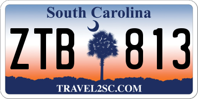 SC license plate ZTB813