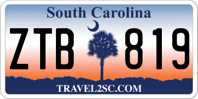 SC license plate ZTB819