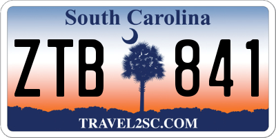 SC license plate ZTB841