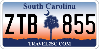 SC license plate ZTB855