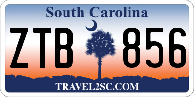 SC license plate ZTB856